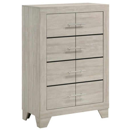 Trenton - 4-Drawer Bedroom Chest Of Drawers - Rustic Cream by Coaster Fine Furniture | Bel Furniture