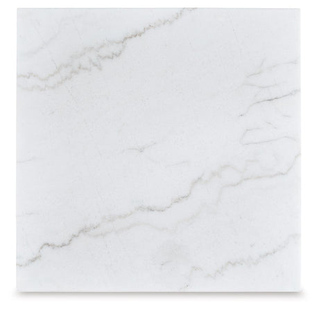 Loyaska - Brown / Ivory - Square End Table by Signature Design by Ashley® | Bel Furniture