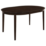 Gabriel - Oval Extension Leaf Dining Table - Cappuccino by CoasterEveryday | Bel Furniture