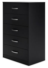 Finch - Black - Five Drawer Chest - 46" Height by Signature Design by Ashley® | Bel Furniture