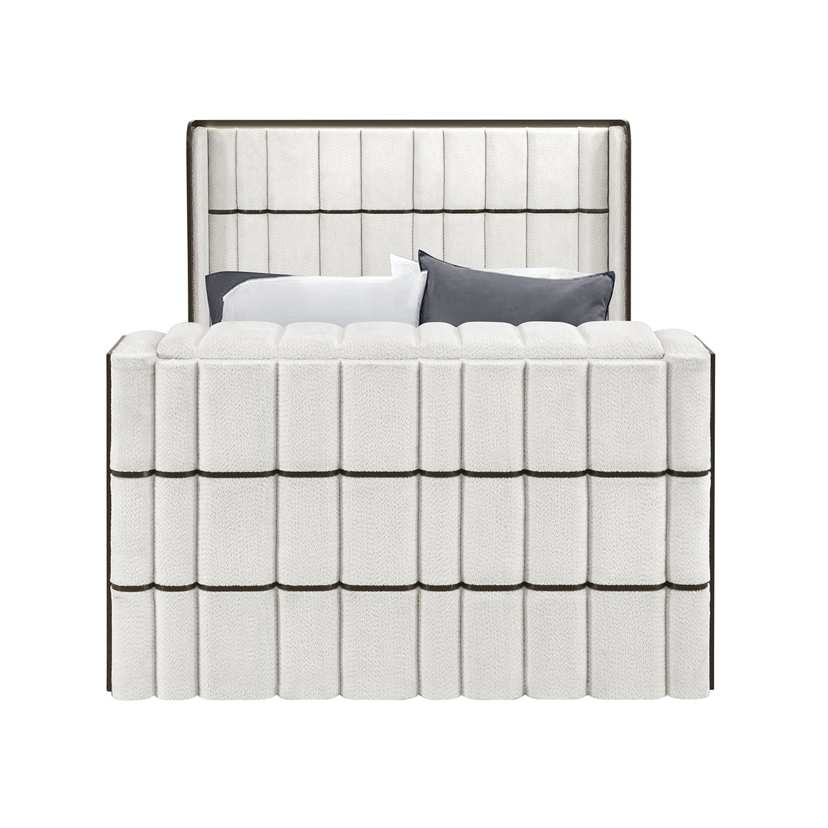 Isaiah - Bed With TV Lift-LED Speakers And Fireplace