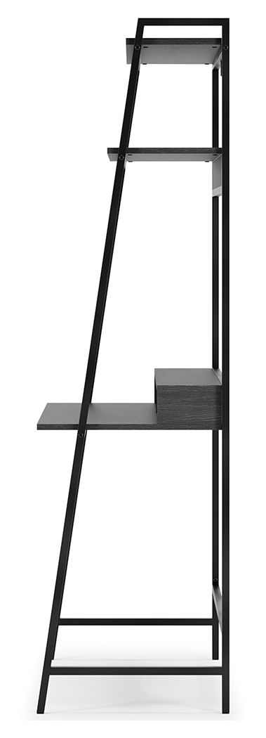 Yarlow - Black - Home Office Desk and Shelf by Signature Design by Ashley® | Bel Furniture