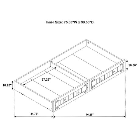Oakdale - Wood Twin Daybed with Trundle - Rustic Honey by Coaster Fine Furniture | Bel Furniture