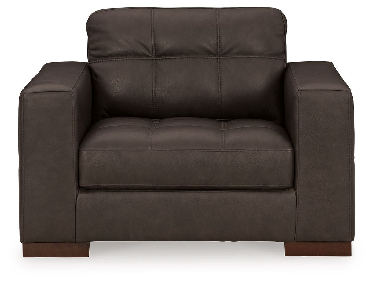 Luigi - Thunder - Chair And A Half by Signature Design by Ashley® | Bel Furniture