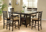 Gabriel - Square Counter Dining Room Set Dark Brown 7 Pc. Table, 6 Chairs by CoasterEveryday | Bel Furniture
