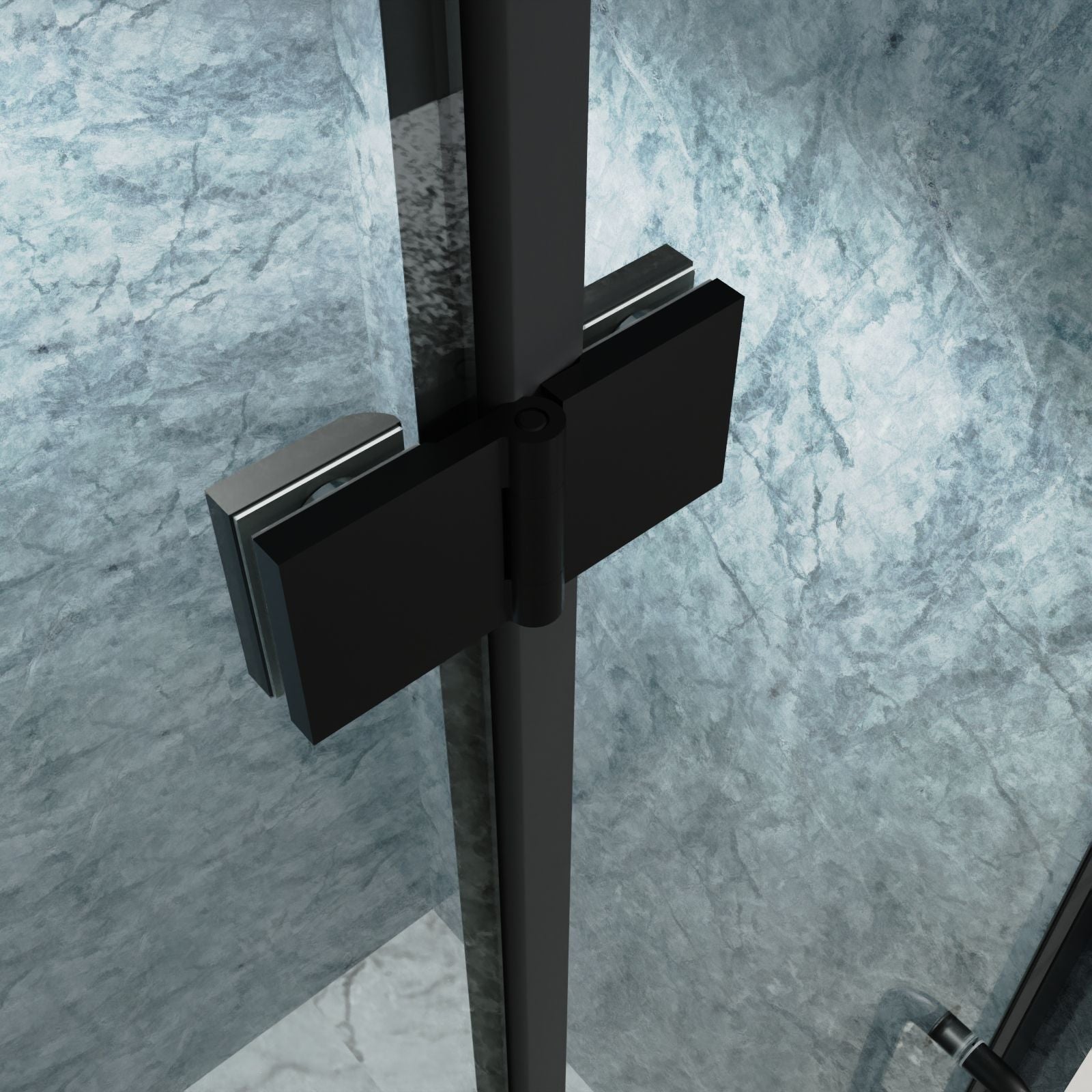 Bi-Fold Semi-Frameless Shower Doors In Matte With Clear Glass