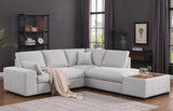Joshua - 100" Sectional Sofa with Right Facing Chaise and Console Ottoman by Lilola Home | Bel Furniture