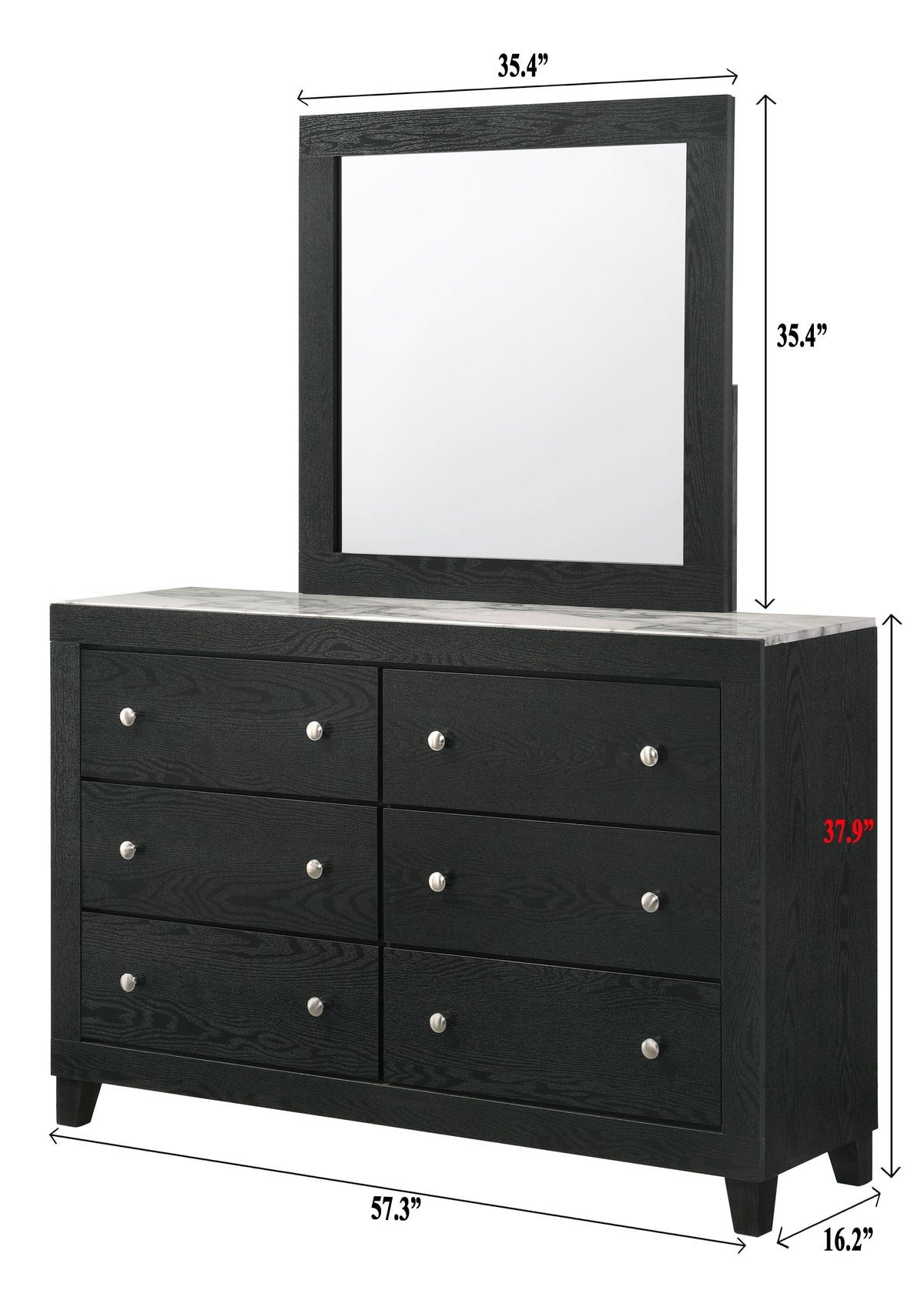 Cadence - Dresser, Mirror by Crown Mark | Bel Furniture