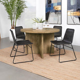 Jamestown - Round Composite Wood Dining Table - Mango by CoasterEveryday | Bel Furniture