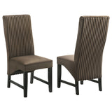 Barrand - Upholstered Dining Side Chair (Set of 2) Dark Brown by Coaster Fine Furniture | Bel Furniture