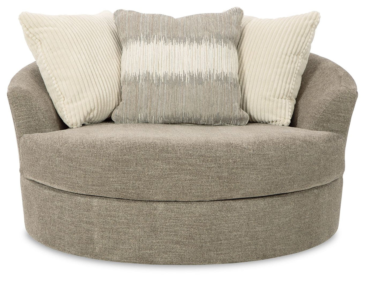 Creswell - Stone - Oversized Swivel Accent Chair by Signature Design by Ashley® | Bel Furniture