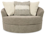 Creswell - Stone - Oversized Swivel Accent Chair by Signature Design by Ashley® | Bel Furniture