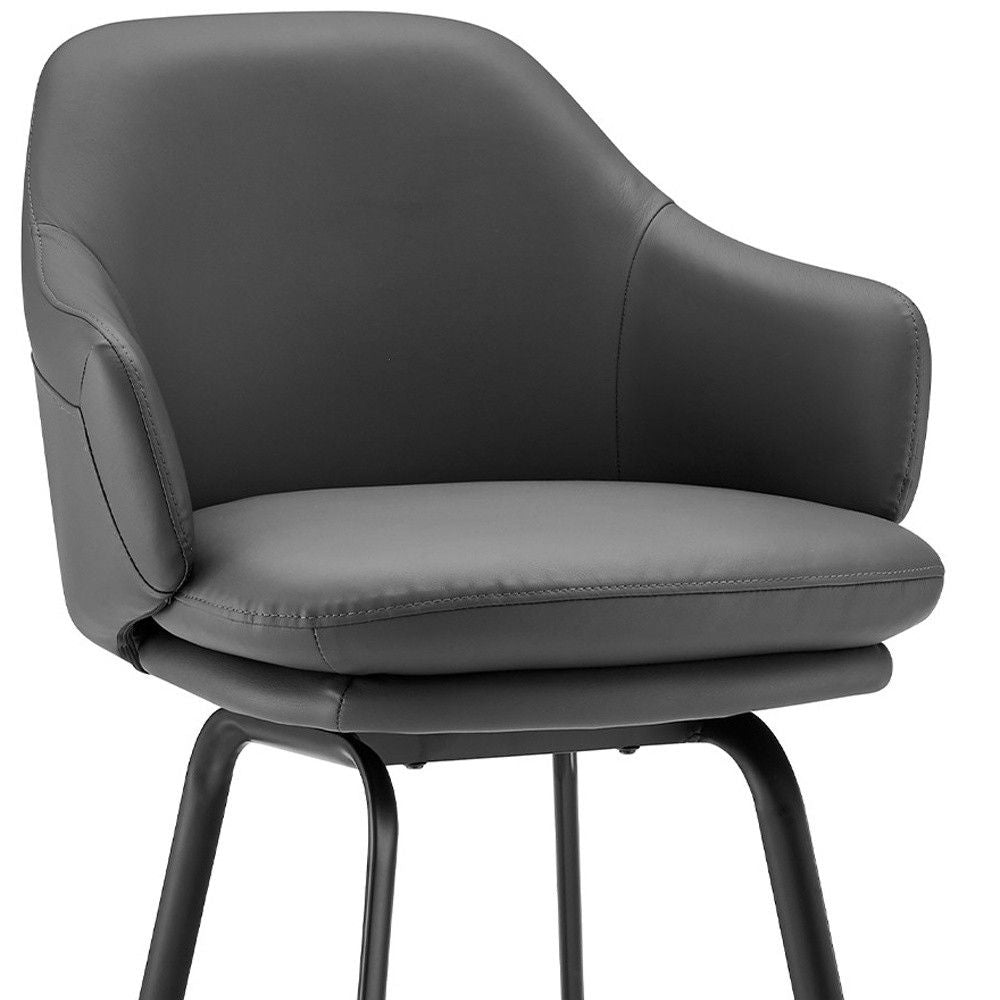 40" Swivel Low Back, Bar Height Bar Chair - Gray