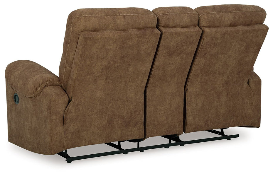 Edenwold - Brindle - Dbl Reclining Loveseat With Console