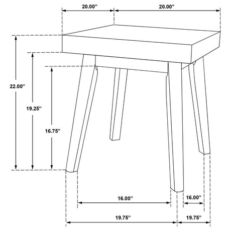 Westerly - Square Wood Side End Table - Walnut Brown by Coaster Fine Furniture | Bel Furniture
