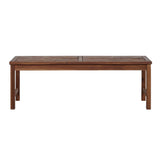 Modern Slat Top Solid Wood Patio Bench
