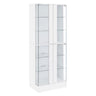 Cabra - 4-door LED Curio Display Cabinet White by Coaster Fine Furniture | Bel Furniture