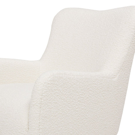 Nimbus - Curved Accent Chair - Ivory White by Jennifer Taylor Home | Bel Furniture
