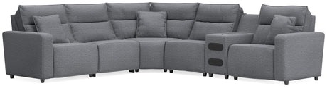 Modmax II - Reclining Sectional - Salt And Pepper - view 4