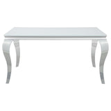 Carone - Rectangular Glass Top Dining Table by CoasterEssence | Bel Furniture