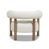 Fuji - Mid Century Modern Barrel Accent Arm Chair - Ivory White by Jennifer Taylor Home | Bel Furniture