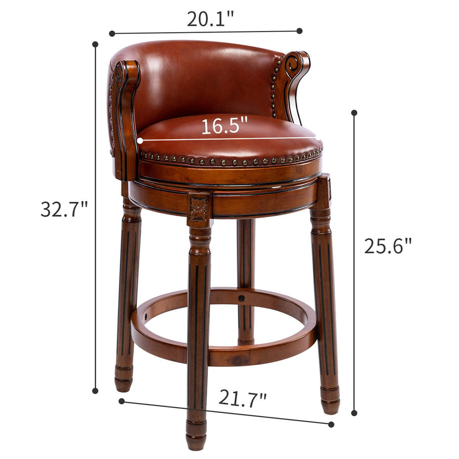 Cow Top Leather Wooden Bar Stools Box - Brown / Blue