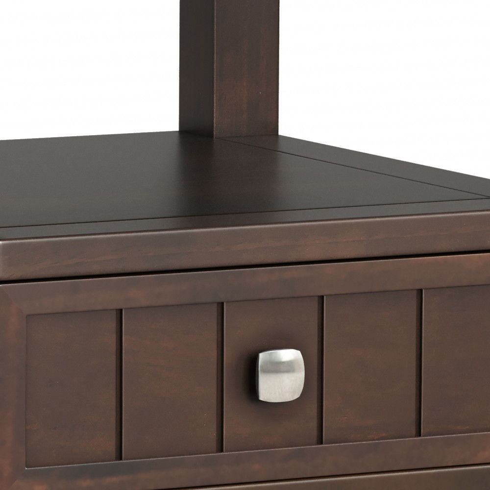 Acadian - End Table With Drawer - Brown by Simpli-Home | Bel Furniture