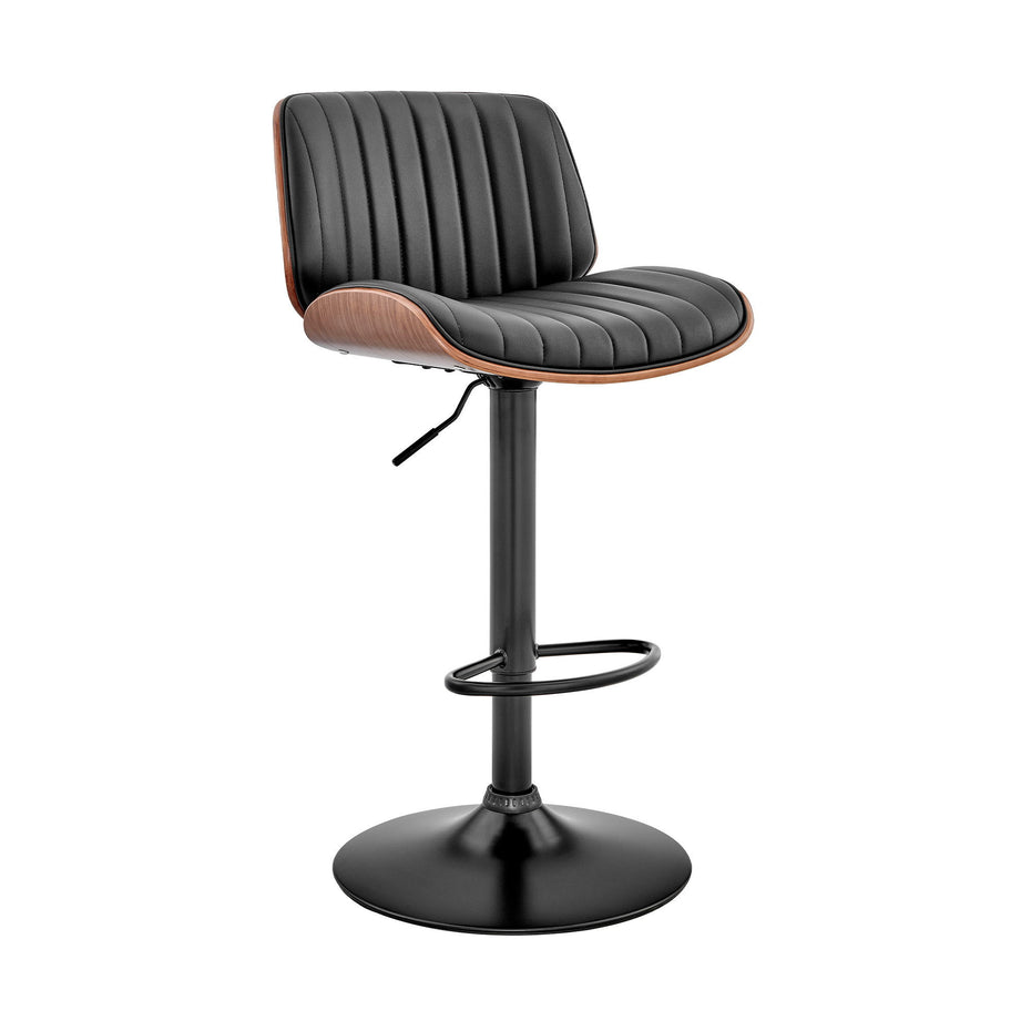 43" Swivel Adjustable Height Bar Chair - Black