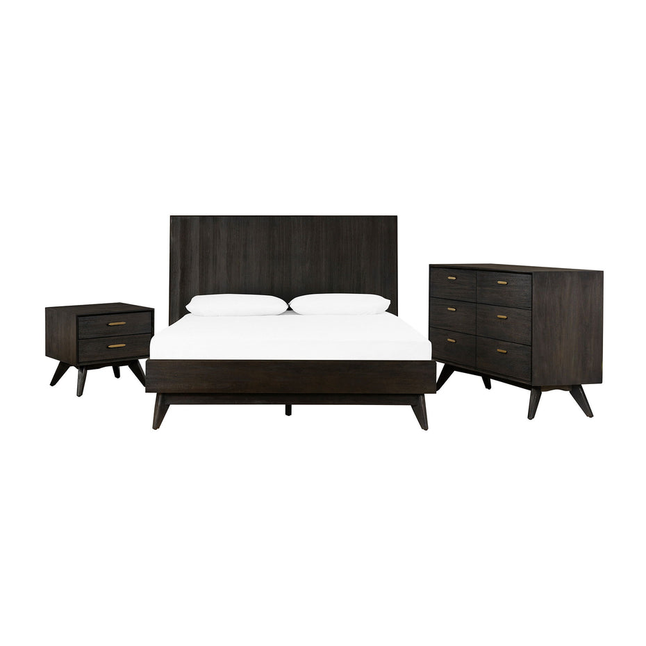 Solid Wood Six Drawer Dresser - Brown