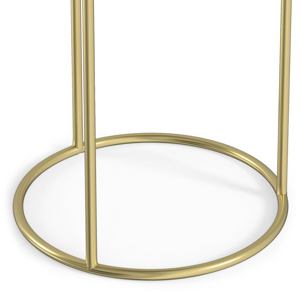 Ashley - 2 Piece Nesting Table - Gold by Simpli-Home | Bel Furniture