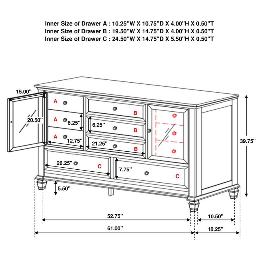 Sandy Beach - Storage Bed Bedroom Set