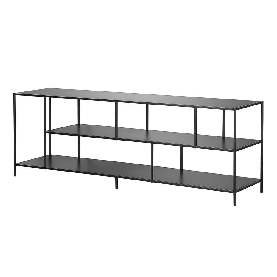 Metal Open Shelving, TV Stand - Black