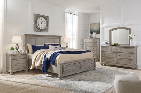 Lettner - Panel Storage Bedroom Set Gray by Signature Design by Ashley® | Bel Furniture