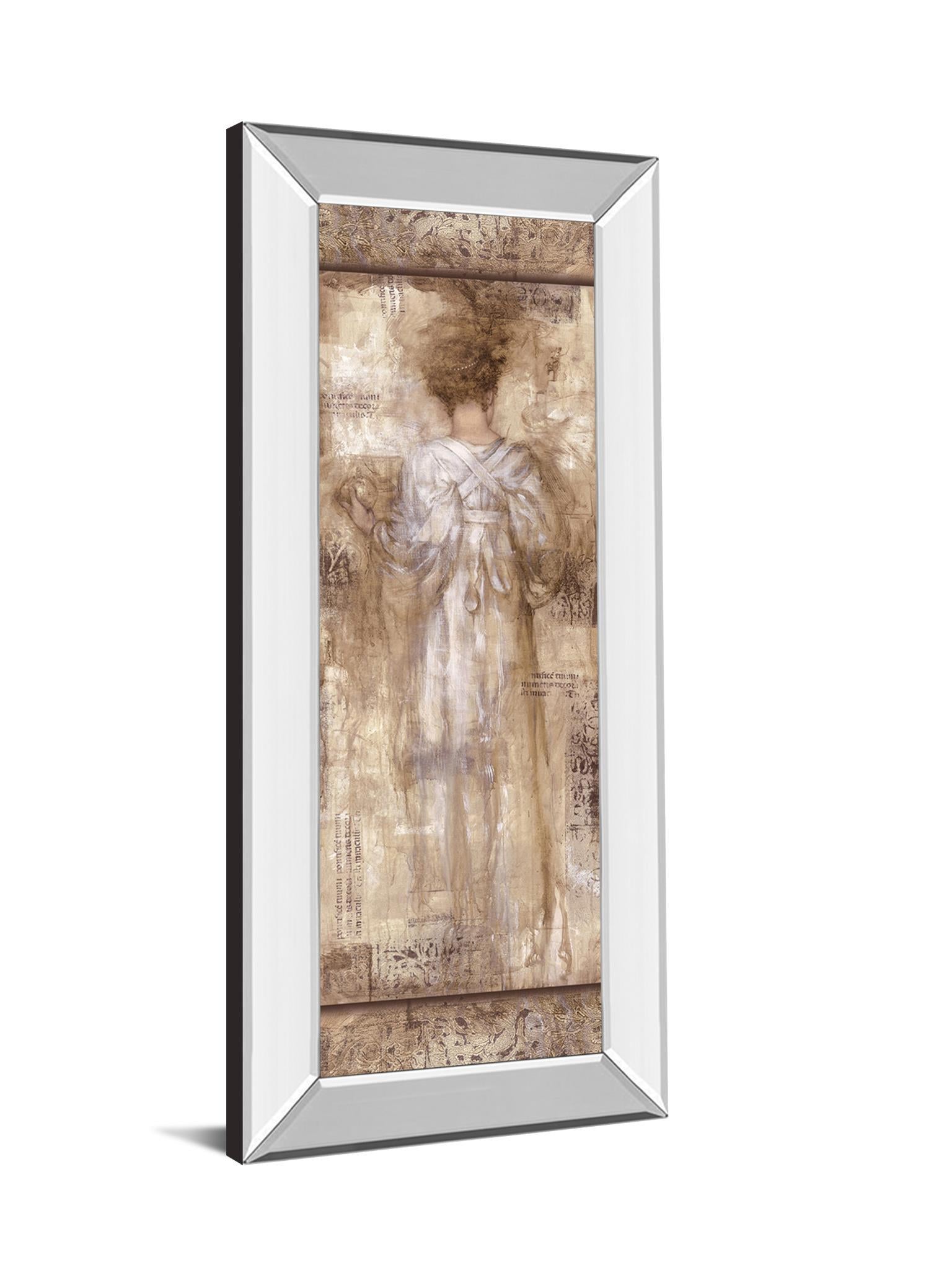 Grecian Bath Il By Fressinier - Mirror Framed Print Wall Art - Beige