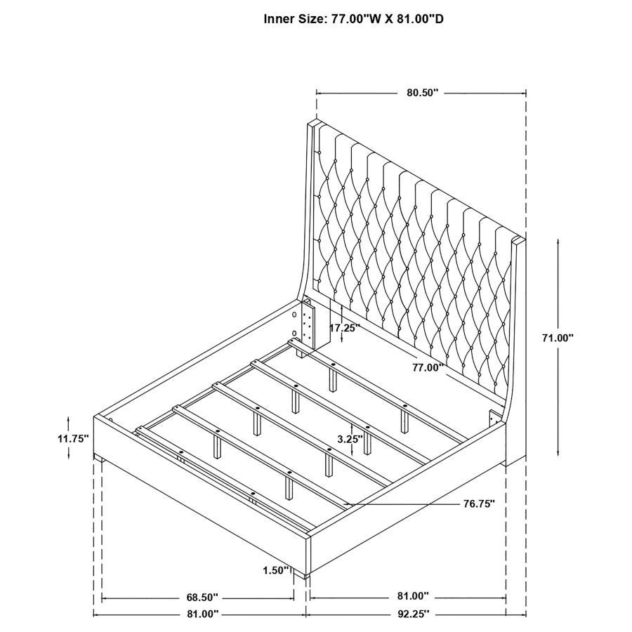 Camille - Upholstered Panel Bed