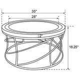 Elise - Round Mirror Top Coffee Table Set by Coaster Fine Furniture | Bel Furniture