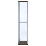 Bellatrix - 4-Shelf Clear Glass Curio Cabinet by CoasterEveryday | Bel Furniture