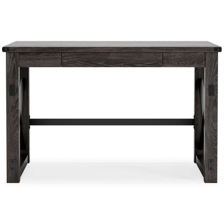 Freedan - Grayish Brown - Home Office Desk by Signature Design by Ashley® | Bel Furniture