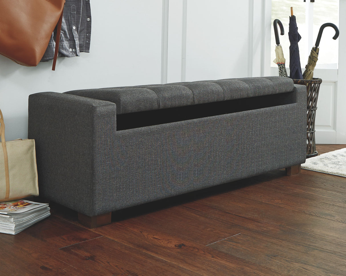 Cortwell - Gray - Storage Bench by Signature Design by Ashley® | Bel Furniture