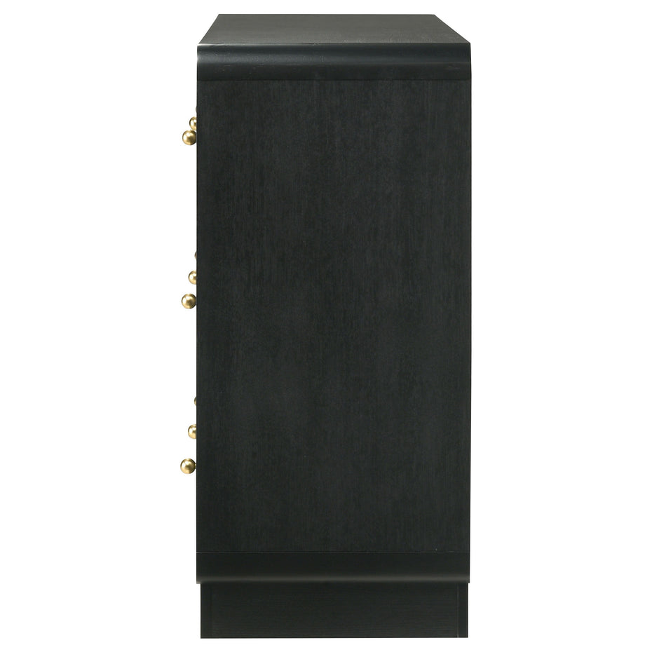 Cavelle - 6-Drawer Dresser Cabinet - Black