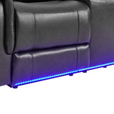Ian - Power Recliner With Welt And LED Lighting - Charcoal