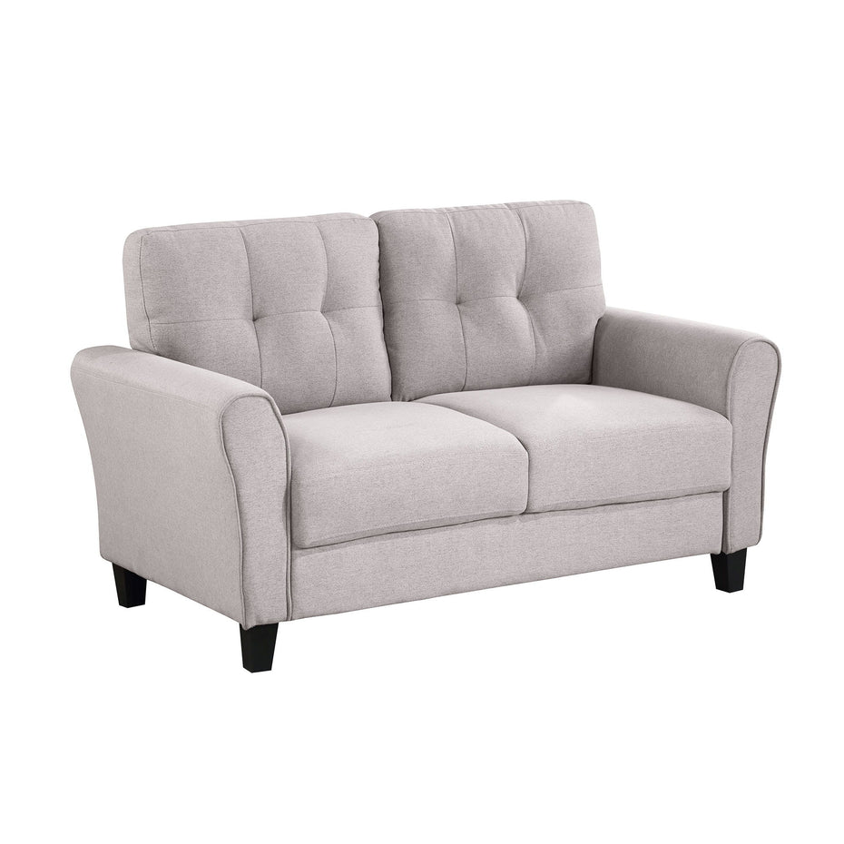 Modern Living Room Loveseat Linen Upholstered Couch Furniture For Home Or Office