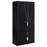 Riva - 4-Door Tall Accent Display Cabinet LED Lighting - Black