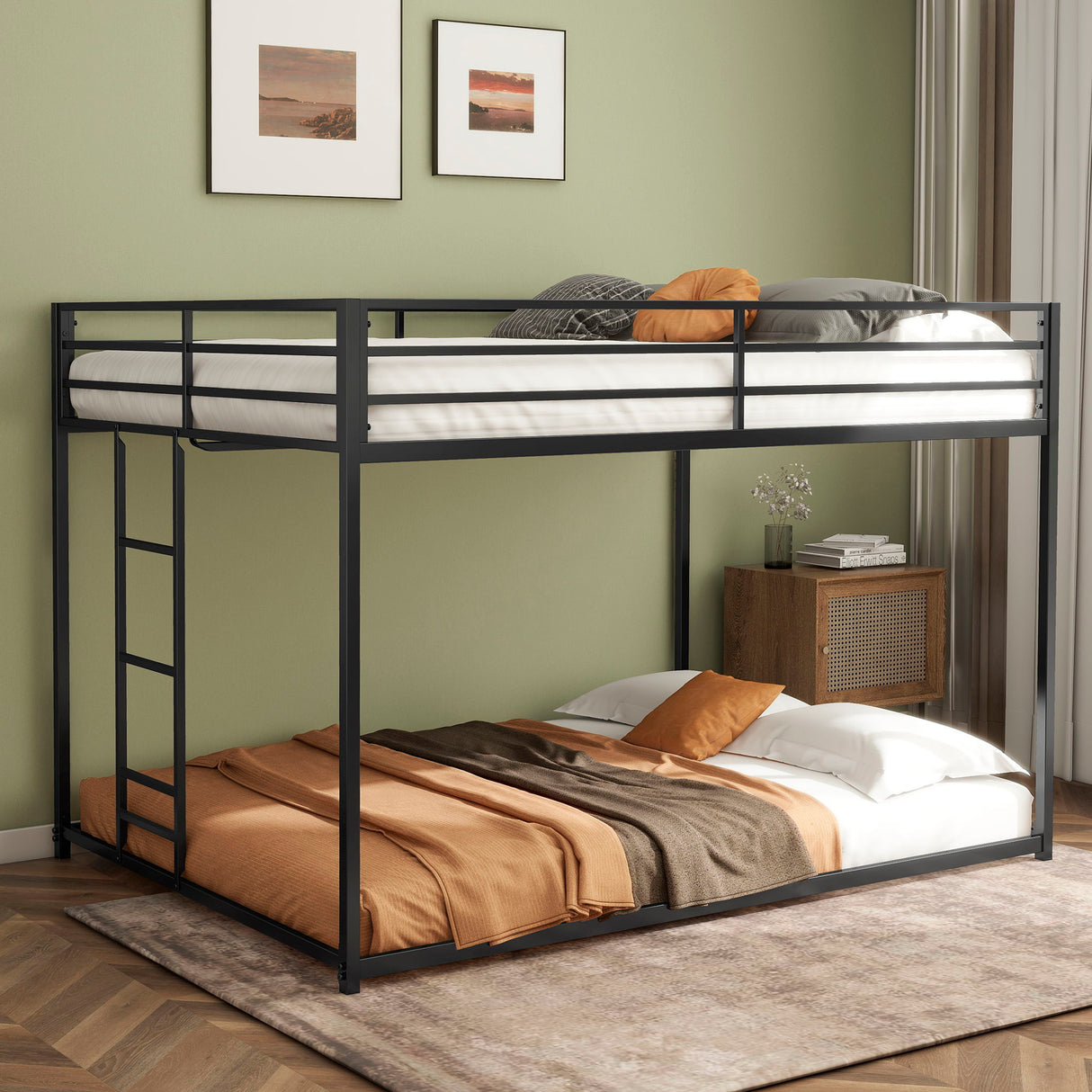 Adam - Full Over Full Bunk Bed - Black by House & Home Furniture | Bel Furniture