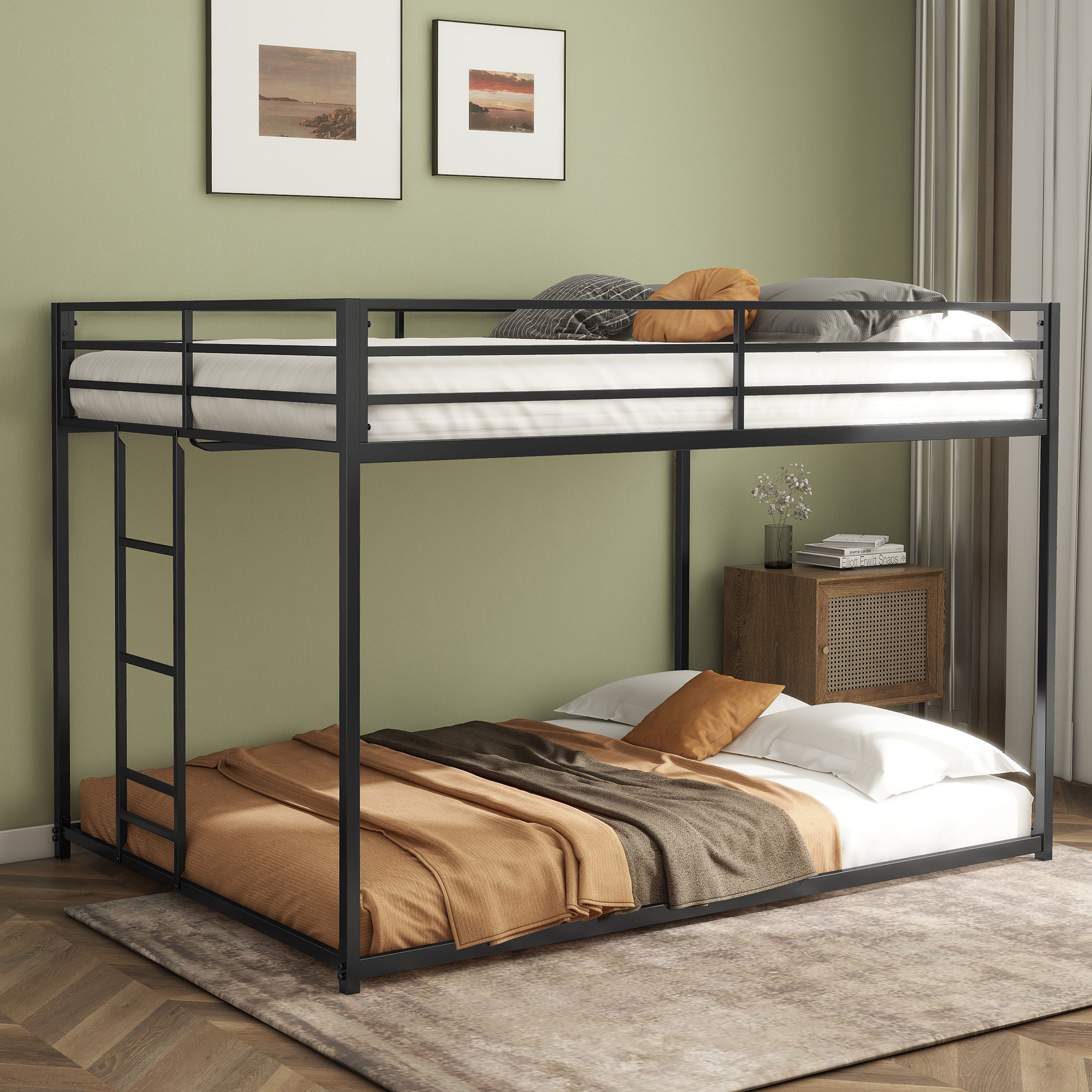 Adam - Full Over Full Bunk Bed - Black