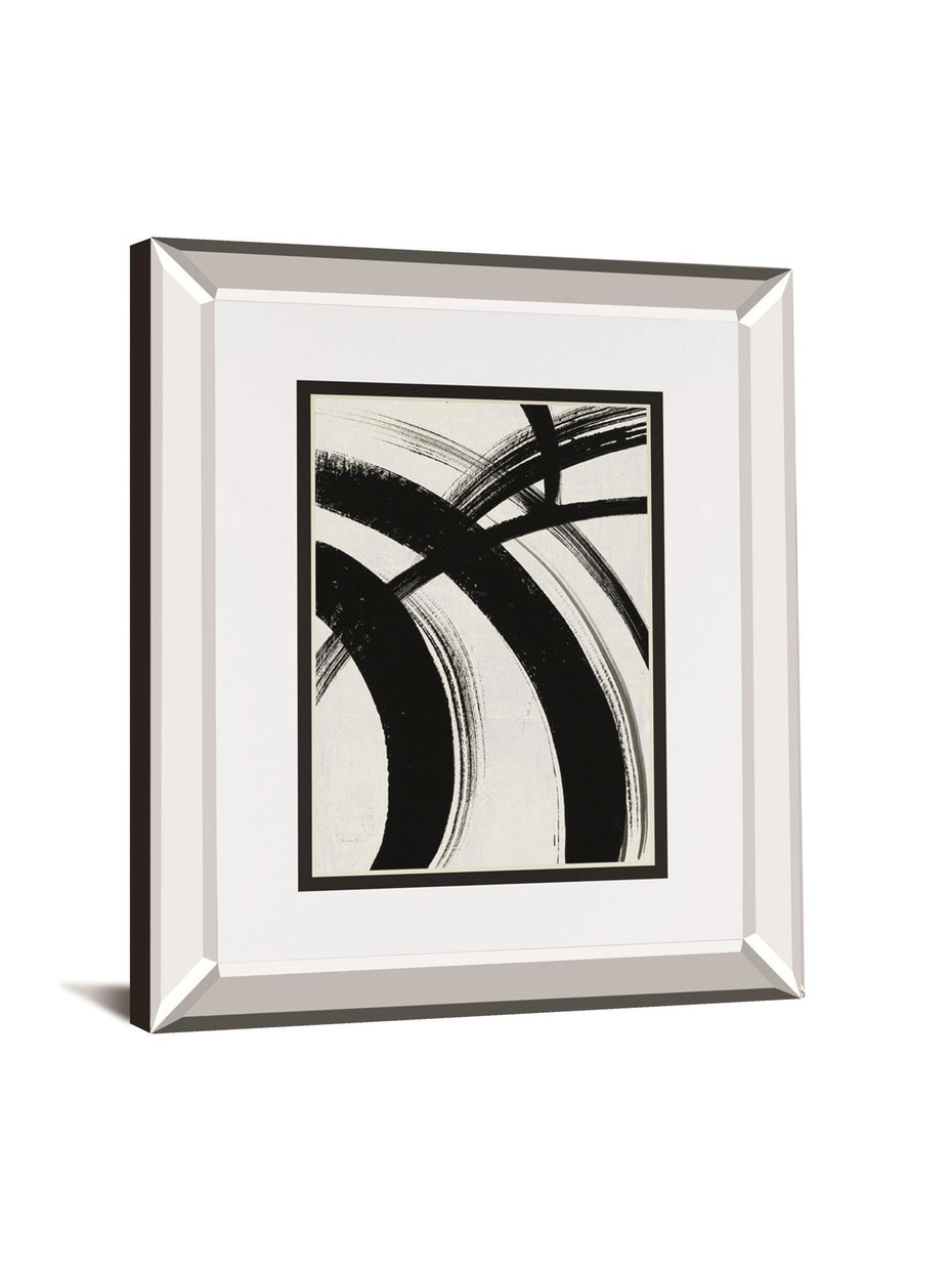 Spontaneous I By Farida Zaman Mirrored Frame - Black