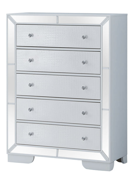 Sleek Contemporary Storage Chest - White by Glory Furniture | Bel Furniture