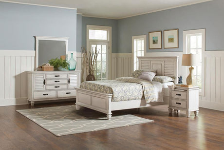 Franco - Panel Bed Bedroom Set White by CoasterEssence | Bel Furniture