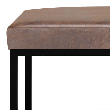 Reynolds - Bench - Distressed Chestnut Brown by Simpli-Home | Bel Furniture
