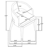 Leandro - Upholstered Dining Arm Chair (Set of 2) - Burnished Black / Cream